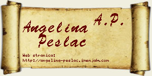 Angelina Peslać vizit kartica